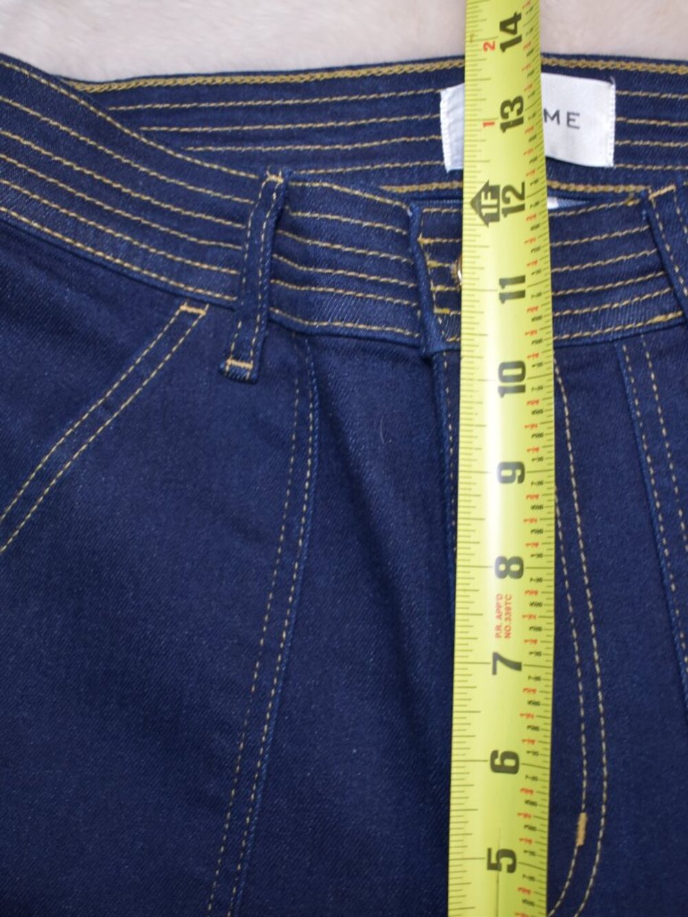 FRAME High Rise Wide Leg Jeans Size 28 Dark Blue Denim Utility Pocket Chic - Picture 9 of 14